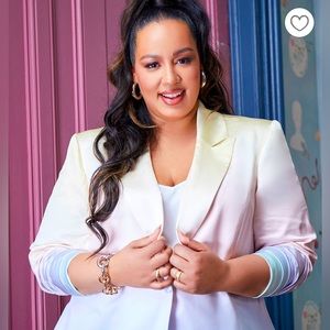 COPY - Eloquii Ombré Printed Blazer | Size 16 | Satin | Used, Great Condition